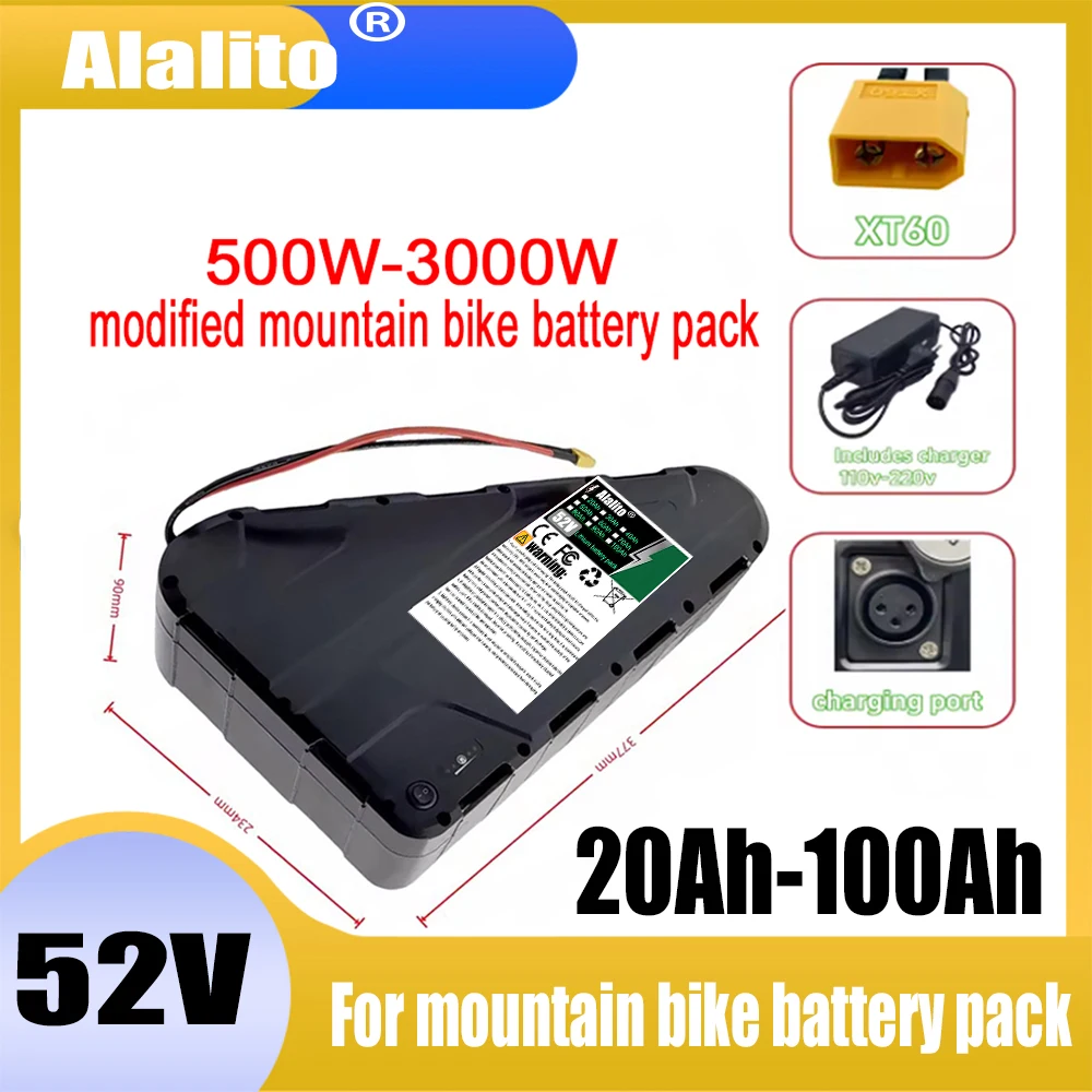 

Spot triangle battery pack 52V 20AH-100AH modified mountain bike battery pack triangle frame lithium battery pack