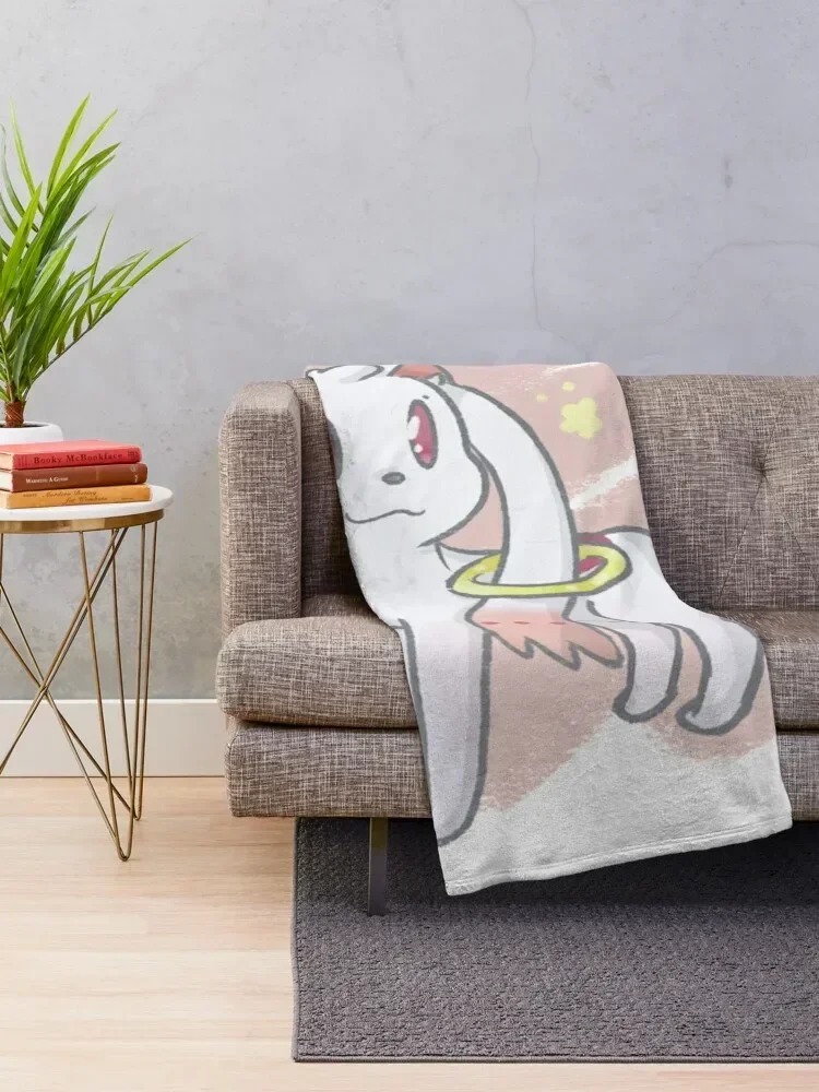 Kyubey - Madoka Magica Throw Blanket manga Bed linens Fashion Sofas Blankets