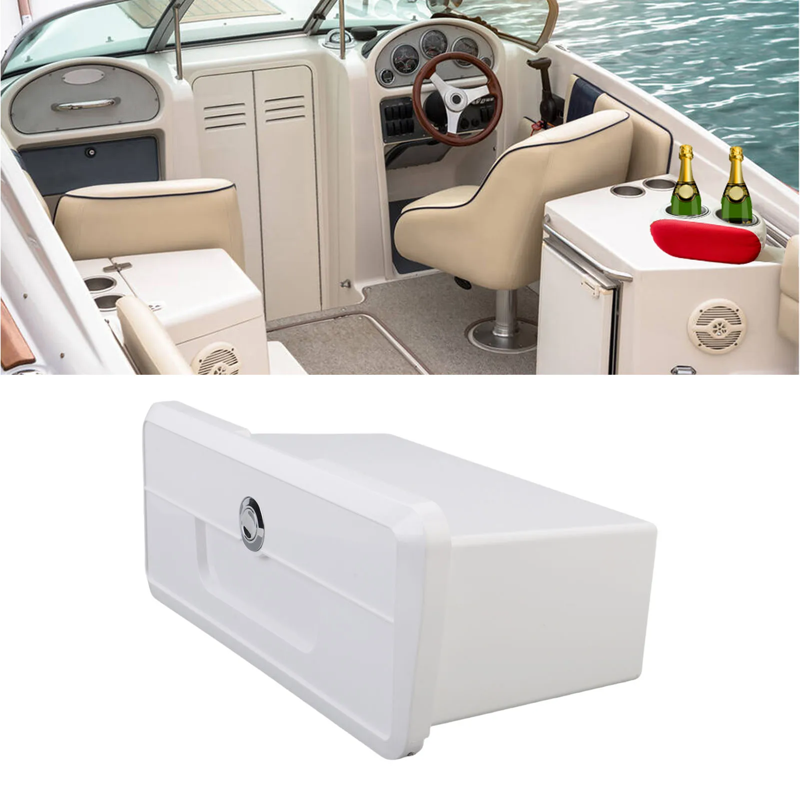 

Отсек для хранения яхты Ящик для хранения лодки Многофункциональный держатель для чашки Дизайн Дождезащитный кнопочный замок для автофургонов