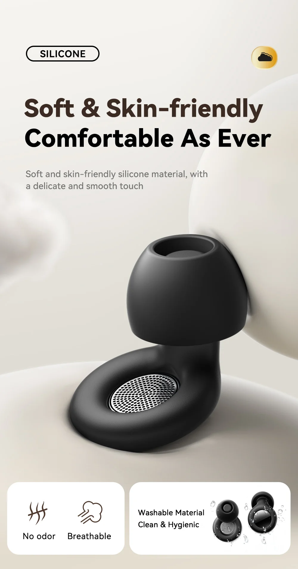 Essager Silicone Ear Plugs Sleep Noise Reusable Earplug with Storage Case Soft Anti Noise Earplug for Sleep Concerts Travel Work