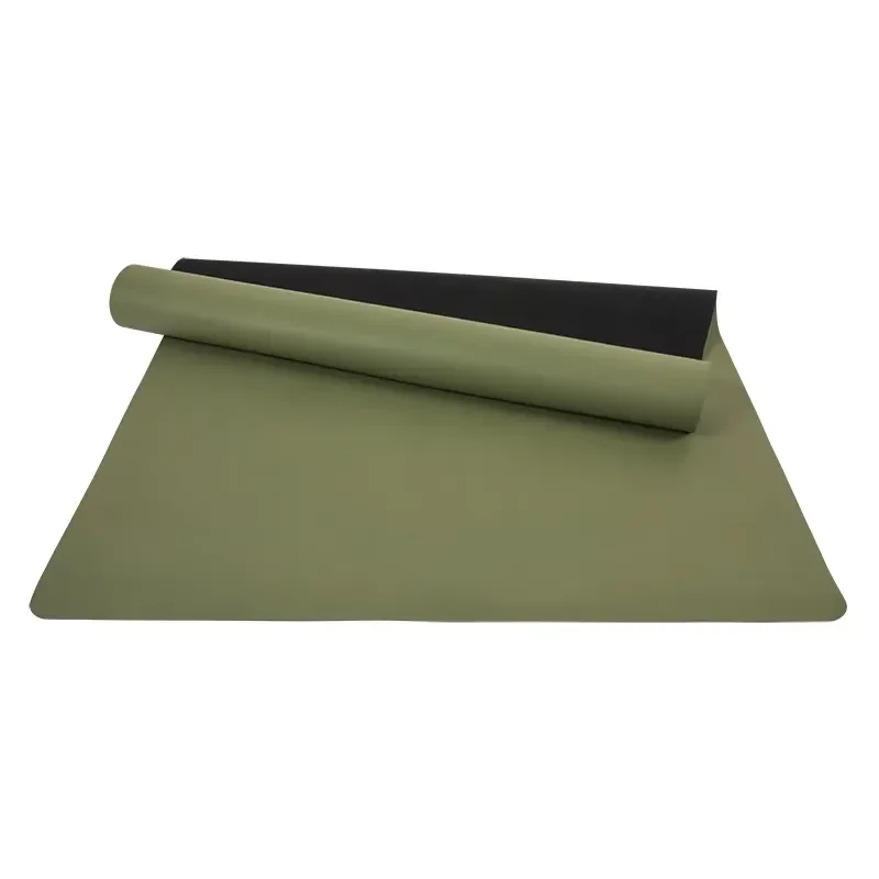 SHENGDE 80cm Width New Design High End Custom Print Logo Anti Slip Pilates Matt Eco Frosted PU Leather Natural Rubber Yoga