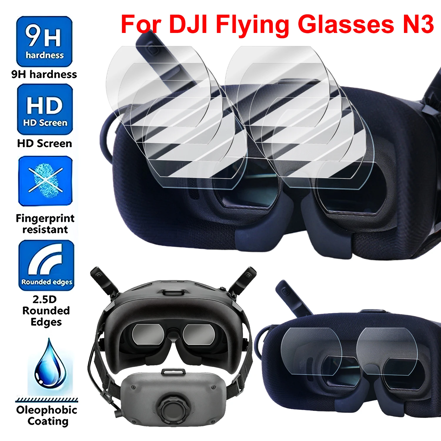 

For DJI Goggles N3 Screen Protectors Tempered Glass Films For DJI N3 AR Glasses Protection Film HD Clear Film Cover