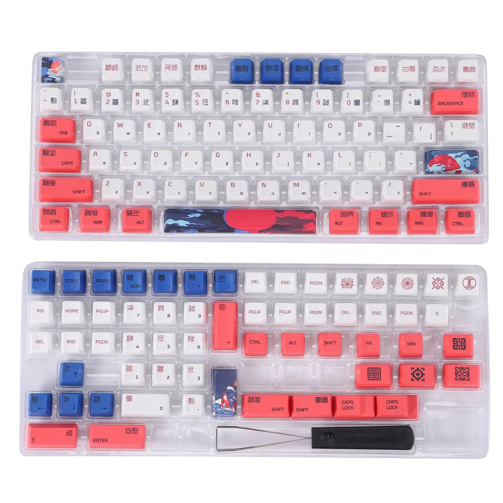 134-Key PBT Keycaps Sublimation 61/64/87/96/104 Mechanical Keyboard 6.25X Cherry MX Keycaps