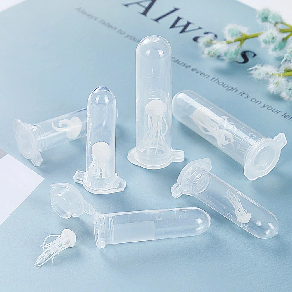 

10pcs Crystal Epoxy Jellyfish Fillers Marine Theme Diy Craft Accessories Shiny Premium Materials Smooth Edge For Jewelry Making