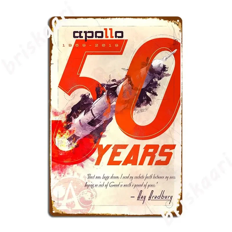 Apollo 11 50th Anniversary Saturn V Rocket Metal Sign Plaques Personalized Home Wall Pub Tin Sign Posters