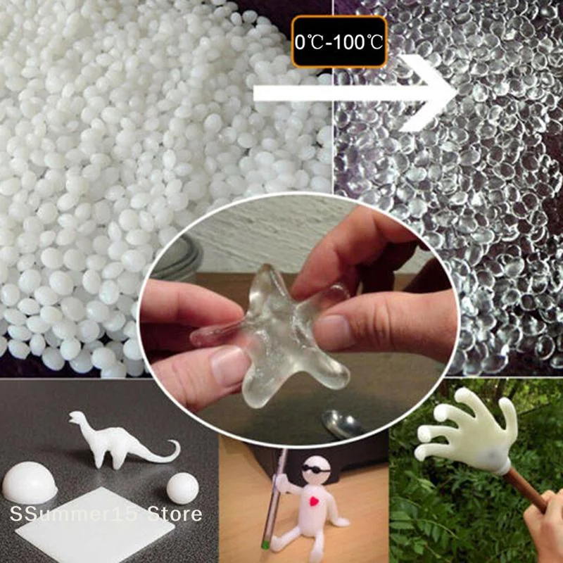 【R】100/200g Moldable Resin Clay Pellets Heat Shapeable Plastic Beads For DIY Crafts Toy Repairs Modeling Art Projects