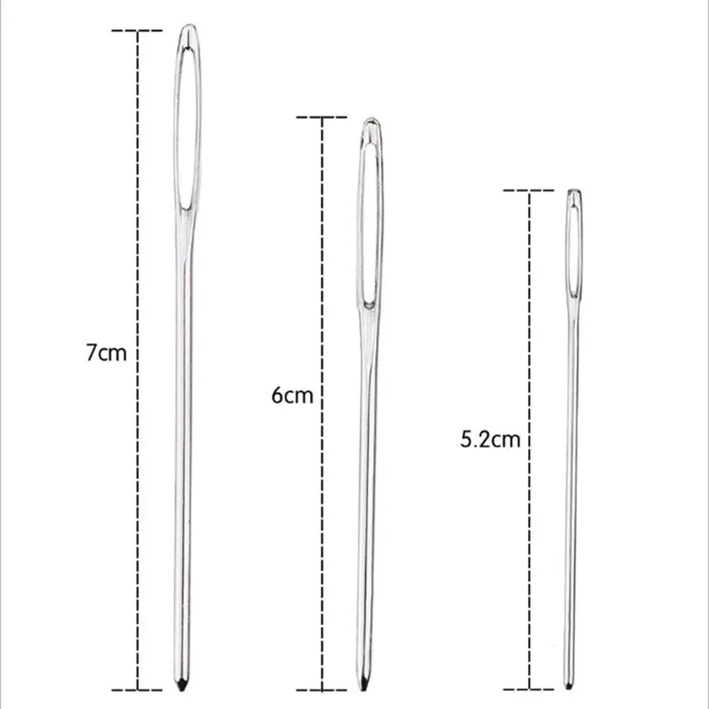 9 قطعة/المجموعة مجموعة كيت عبر غرزة الحياكة الغزل الخياطة الجلود اليدوية إبر العين الكبيرة DIY بها بنفسك #4