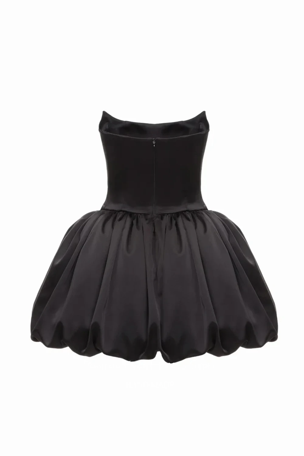 Dianruo Chic Puff Hem Vestidos De graduación negros De alta calidad por encima De la rodilla Vestidos De 15 Quinceañera una línea Vestidos De fiesta De satén personalizados