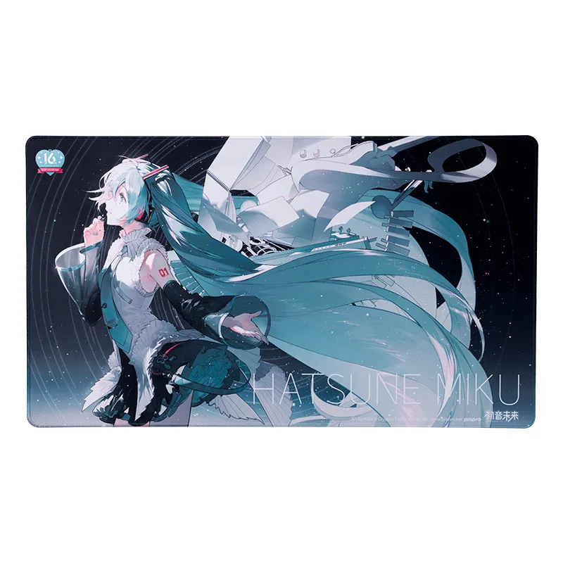 70 x40cm nuovo Anime Hatsune Miku 16th anniversary Figure tappetino da scrivania tappetino per Mouse grande Gaming Gamer tastiera Mousepad modello