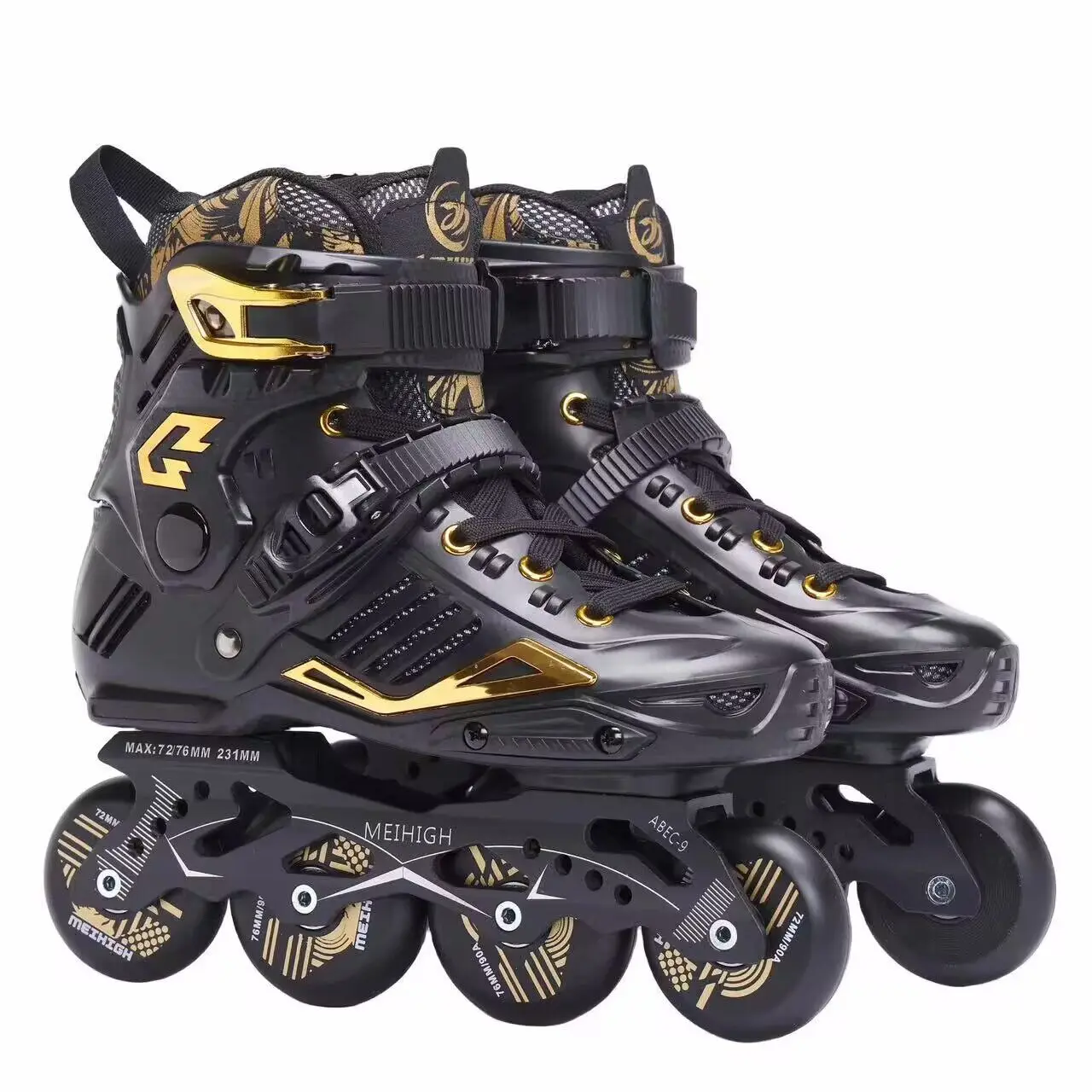 Professional Inline Roller Skate Shoes With 4 Wheels Skates Adult Men Women Outdoor Racing Speed Skating Sneakers Size 35 36 44