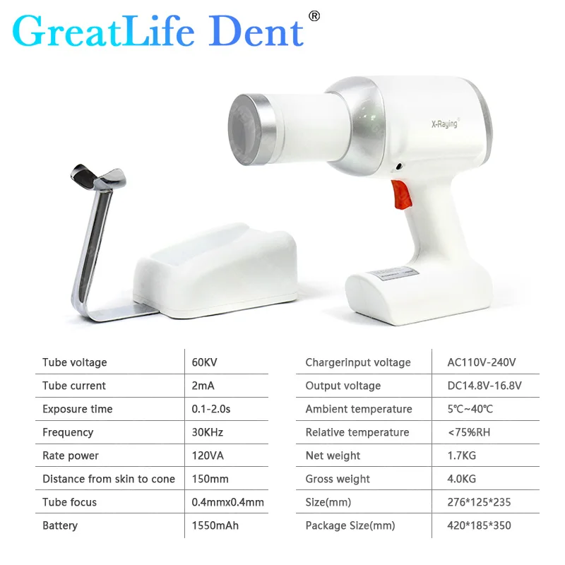 Mexico RU EU In Stock GreatLife Dental Hyperlight X-Ray Unit Digital Portable X Ray Image Rvg Sensor Machine System Rx Camera