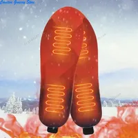 USB Heated Shoe Insoles 3300mAh 6-10 Hours 3-speed Heating Shoes Pads Rechargeable Electric Feet Warmer with Remote Control