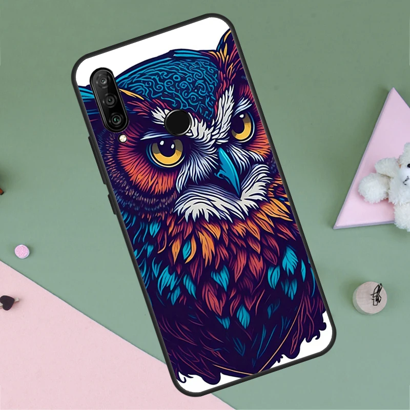 Cartoon Owl For Huawei Nova 9 10 SE Y91 Y61 Y90 Y70 Y60 Y72 12s 12i 11i 7i 8i P60 Pro P30 P40 Lite Case view 6