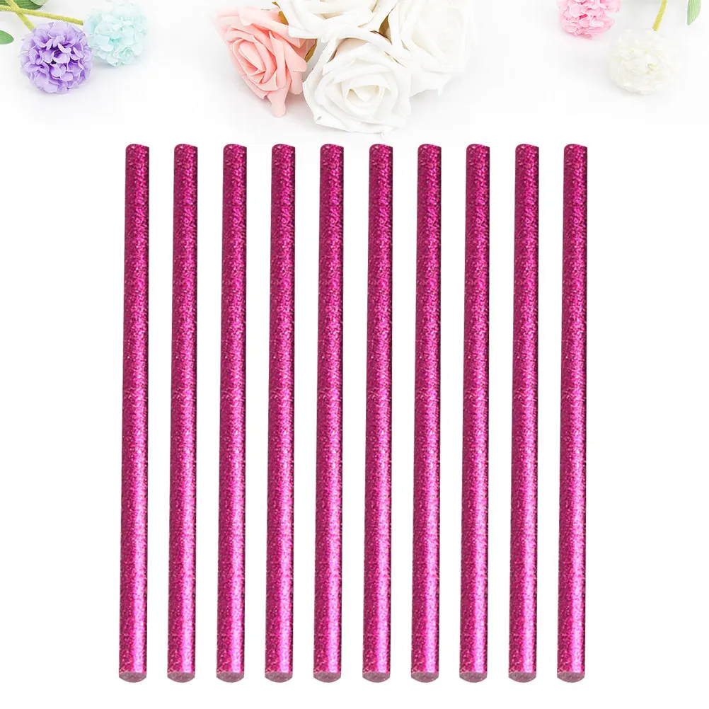 batons-de-colle-thermofusible-en-resine-100-pieces-adherence-coloree-et-sure-pour-bricolage-bois-papier-plastique-rouge-rose-7x100mm