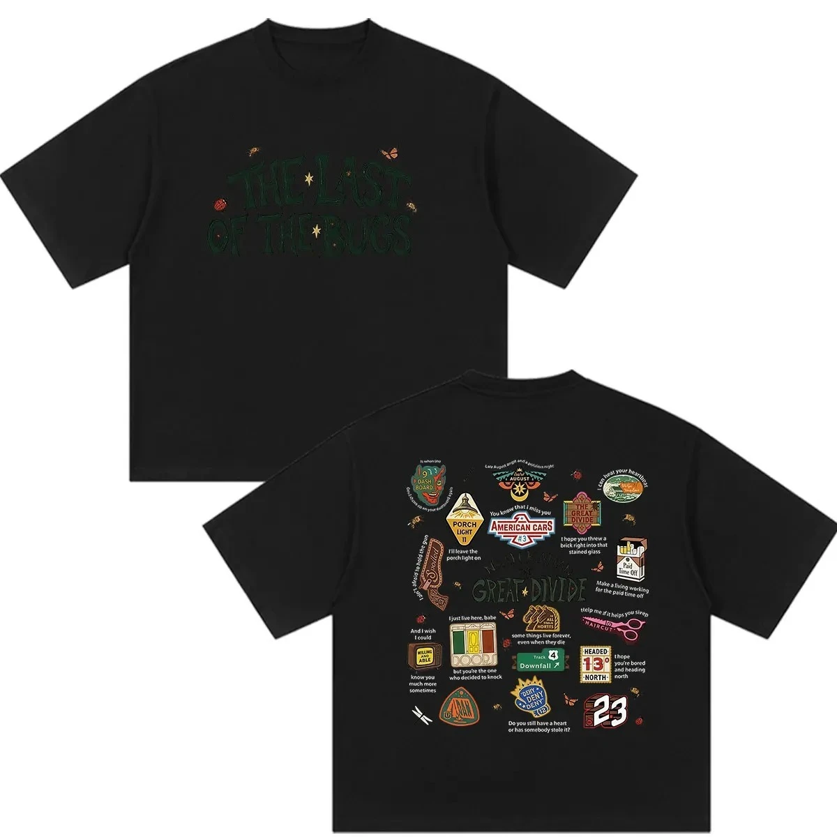 Last of The Bugs Harajuku Short Sleeve T-shirt Noah Kahan The Great Divide Tour 2026 Print T Shirts Men Women Casual Cotton Tees