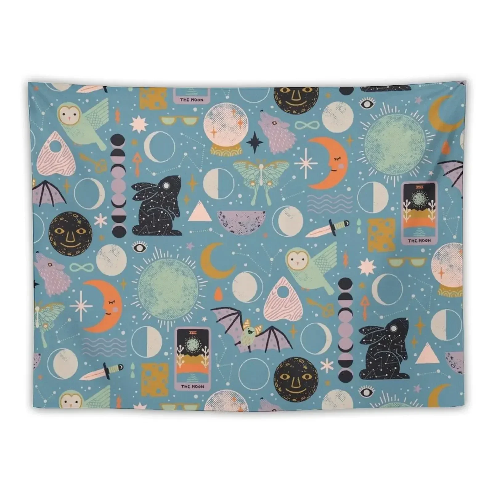 

Lunar Pattern: Blue Moon Tapestry Things To Decorate The Room Decorations For Your Bedroom Kawaii Room Decor Tapestry