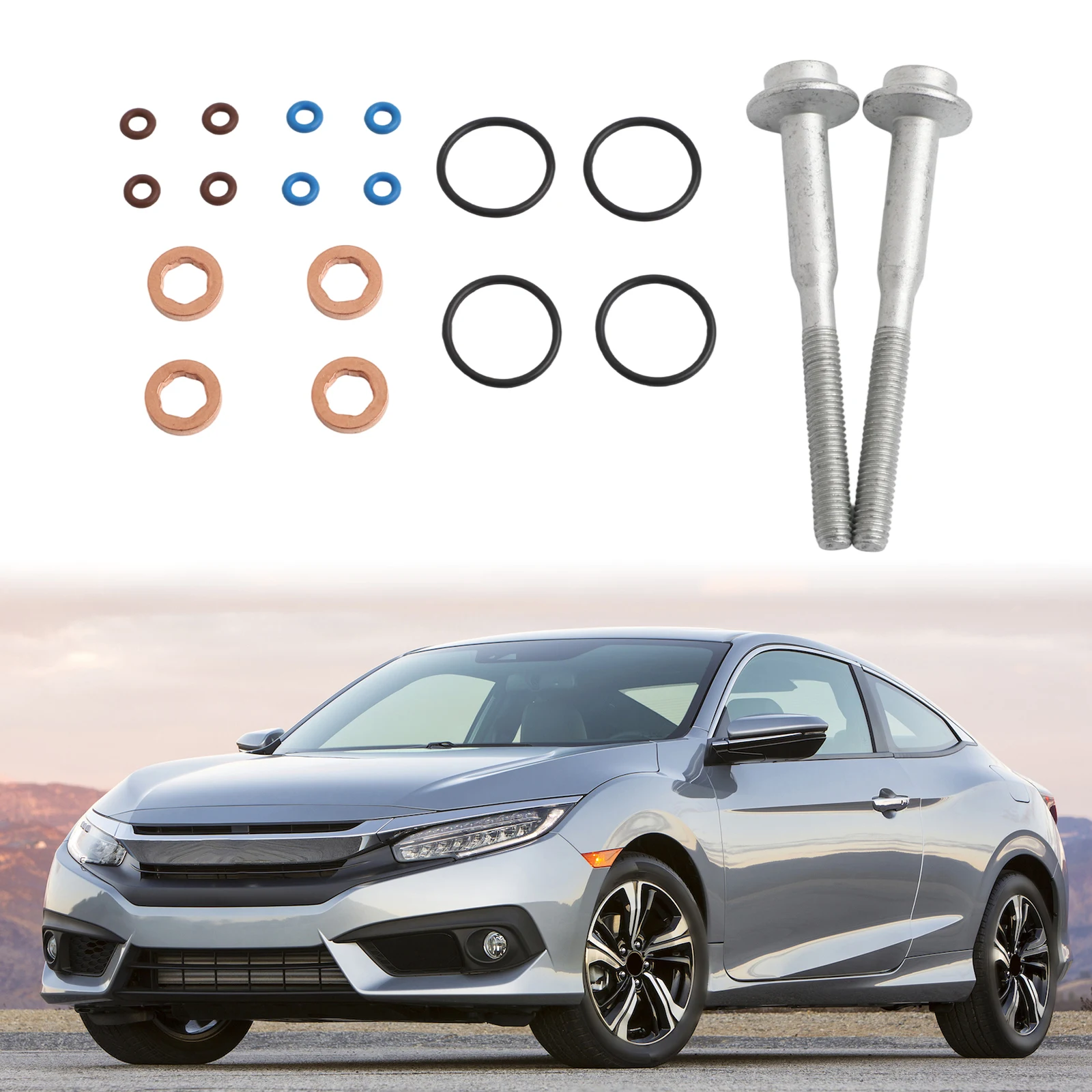 Seal and Bolt Kit for Fuel Injector Compatible with 03L130277B A2C59513554 883 670 Ideal for DIY and Professionals