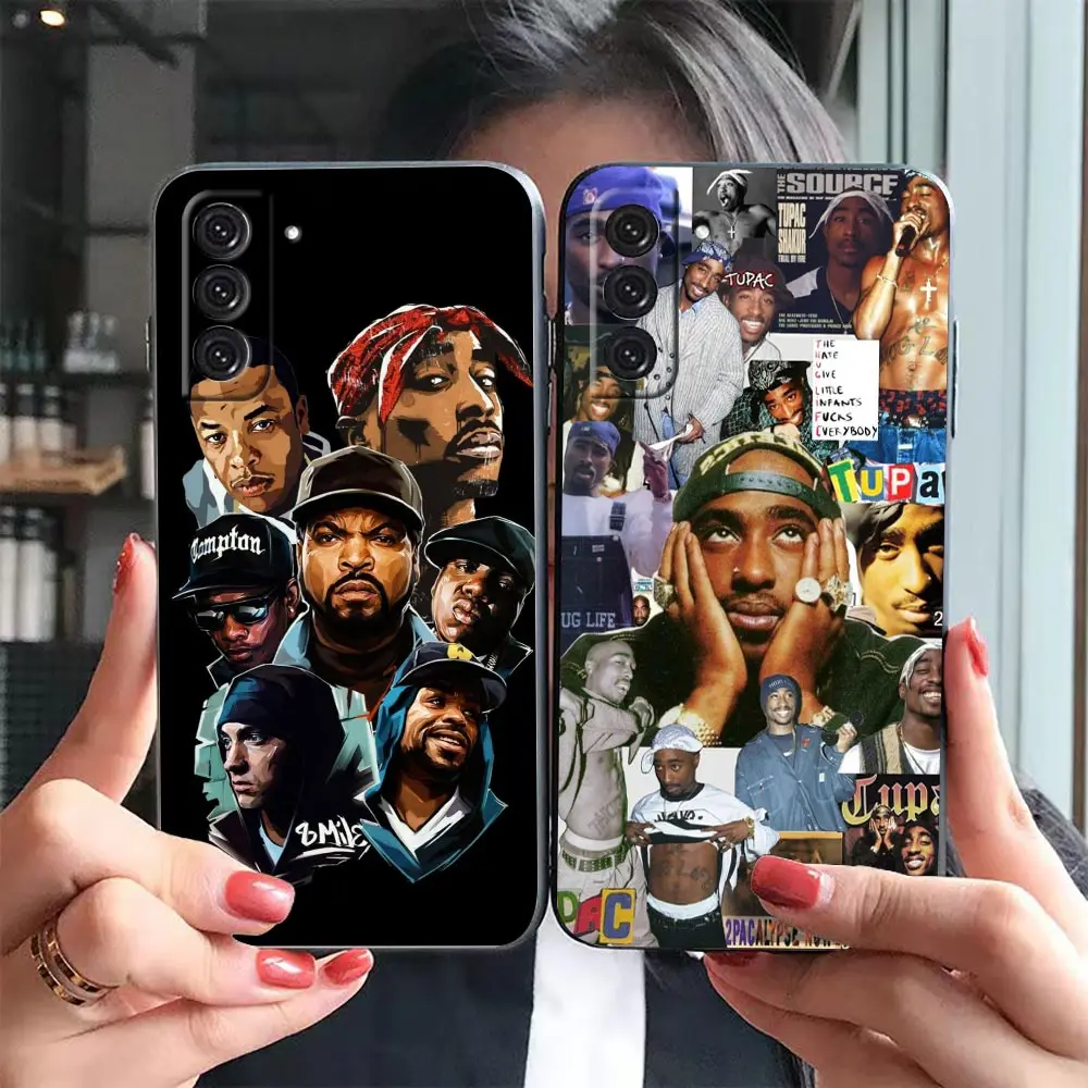 Rap Singer Tupac Shakur Galaxy S23 Ultra Case For Samsung S23 S22 S21 S20 Ultra Cases FE S10 S10E LITE S9 Plus Cqoue Black Cover