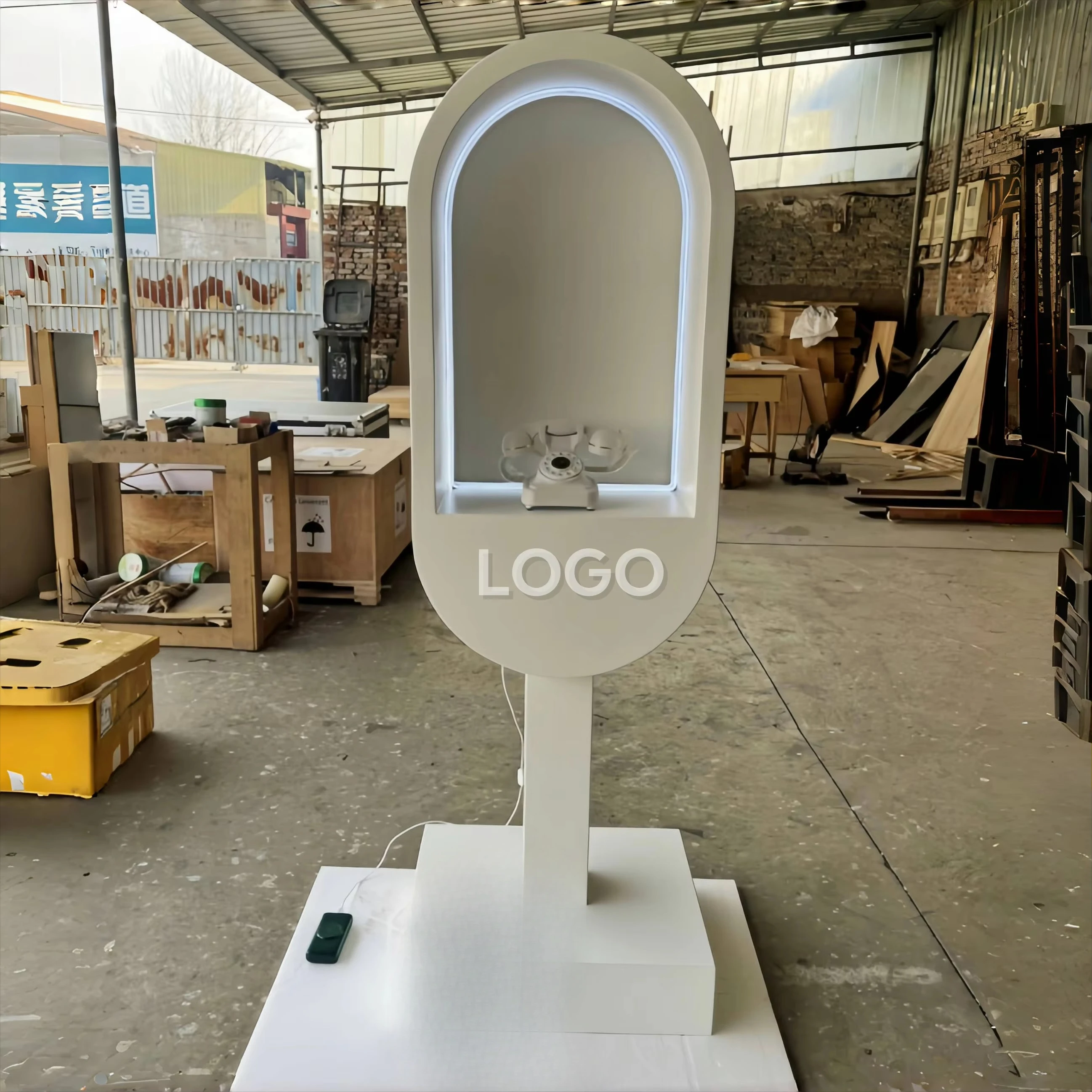 

Wedding Phone Booth with Light Emitting Diode