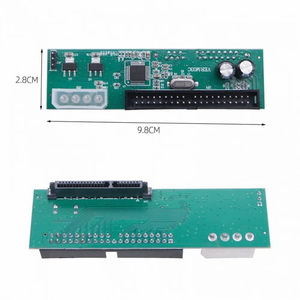 SATA IDE Adapter SATA 22pin to IDE/PATA 40Pin Motherboard Converter PCBA for Desktop &  3.5" Hard Disk Drive