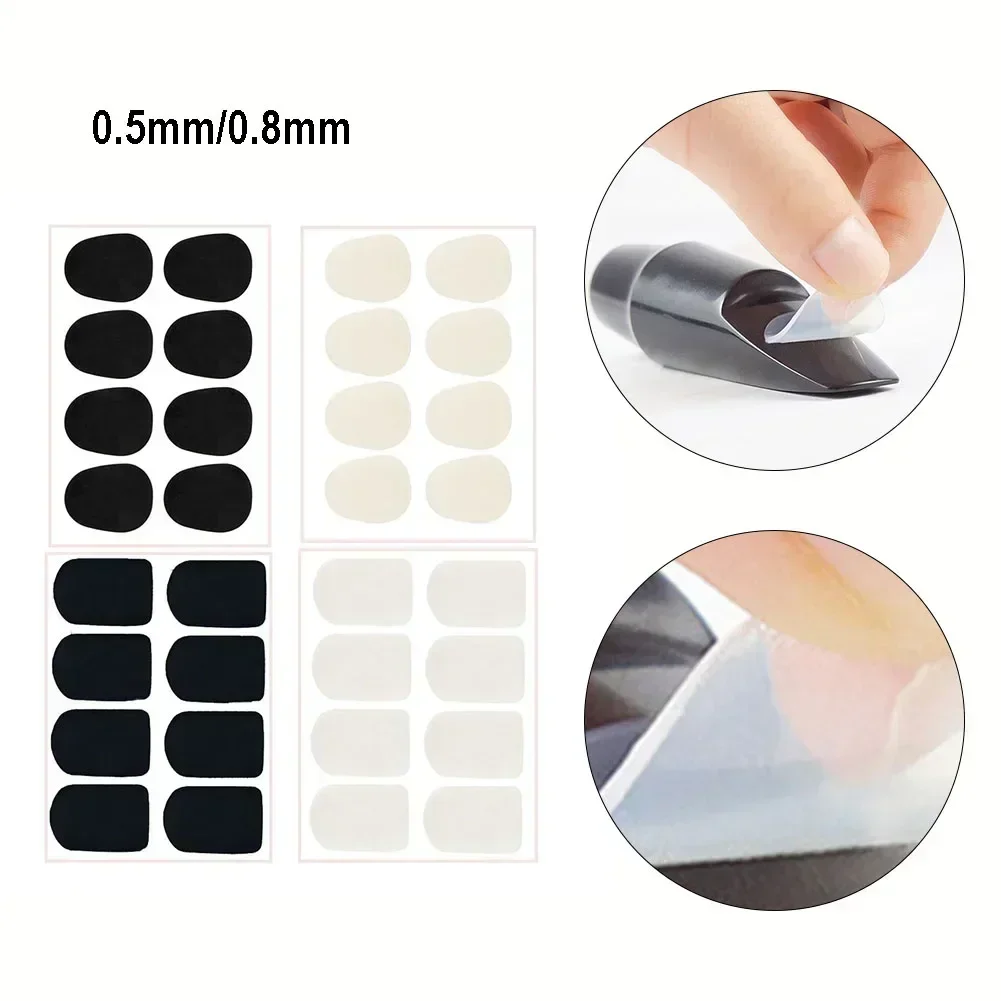 8Pcs 0.5mm 0.8mm Sax Mouthpiece Patches Pads Cushions For Treble Alto Tenor Clarinet Musical Instrument Accessories Silicone