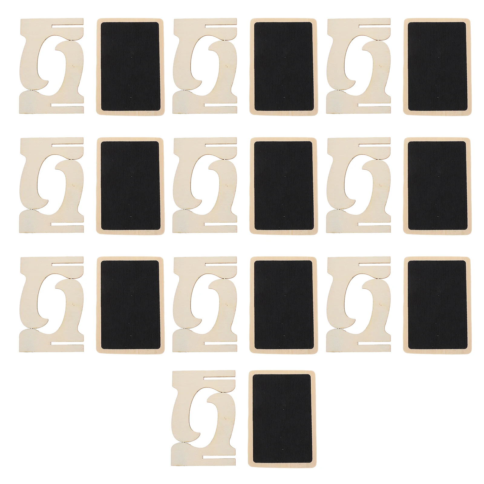 10Pcs Message Blackboard Mini Chalkboard for Desktop Use Reusable Erasable Writing Board Wooden Decorative Sign for Home Office