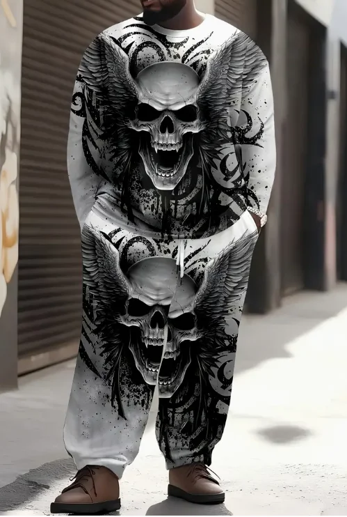 

Популярные мужские футболки с длинным рукавом и брюки, комплект модной мужской спортивной одежды с 3D принтом, мужская одежда, уличный спортивный костюм для бега, комплект из 2 предметов