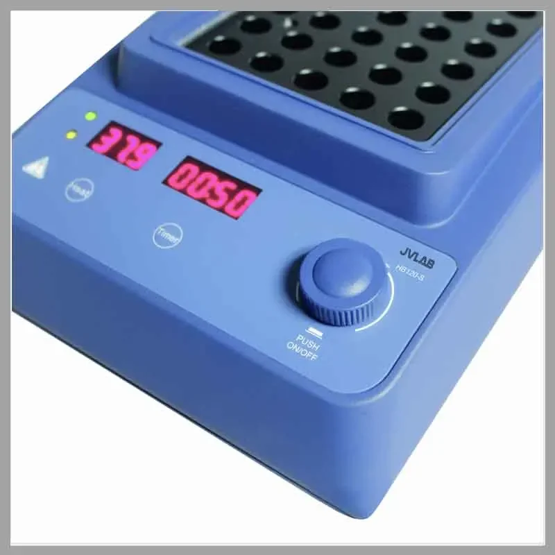 Dry Bath Incubator For Inactivation Low Temperature lysis LED Digital Metal Bath HB120-S Come With Heating Block 0.2-50 mL