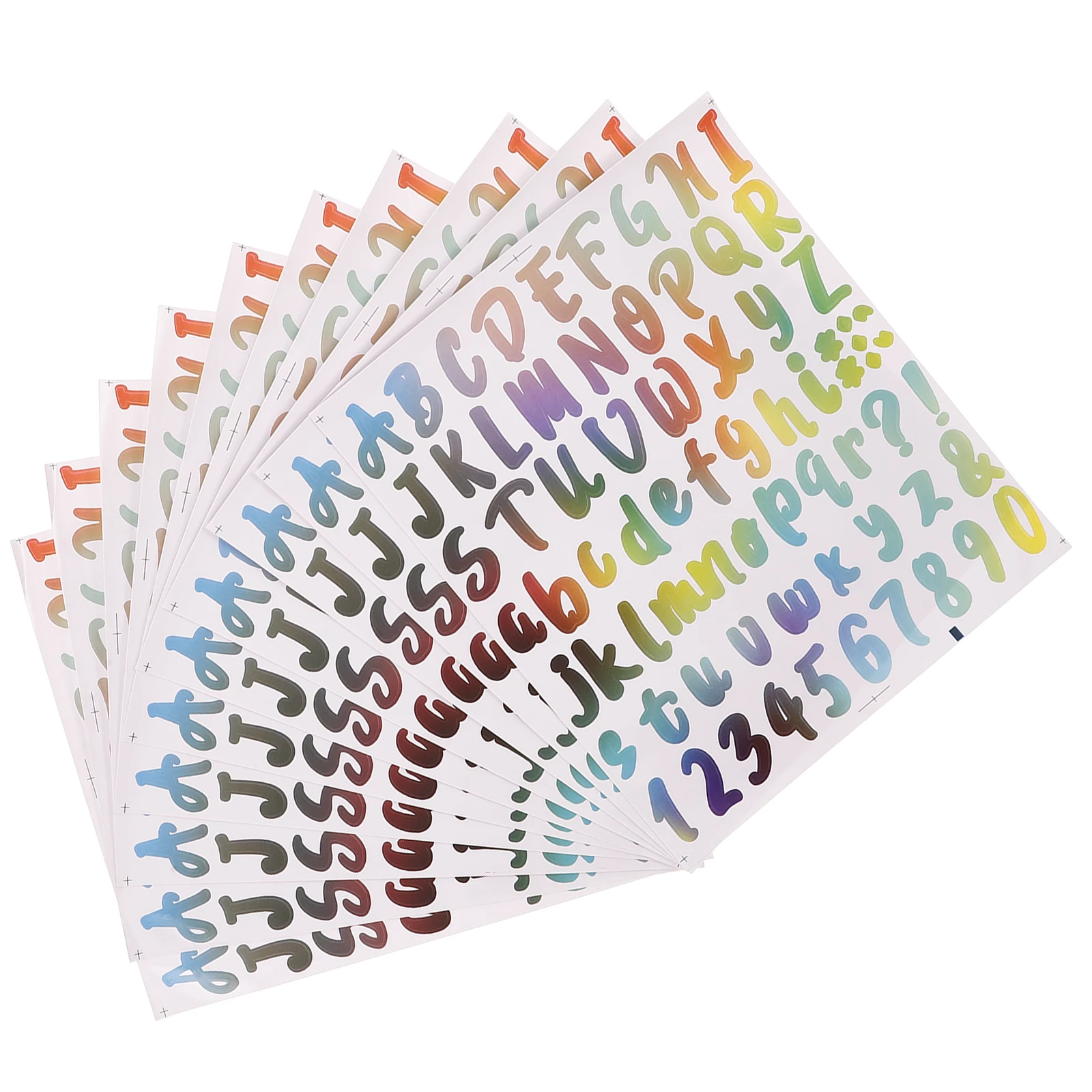 

10 Sheets Waterproof Vinyl Alphabet Small Letter Number Decals Adhesive Labels For Mailbox Cup Folder Decoration Removable No
