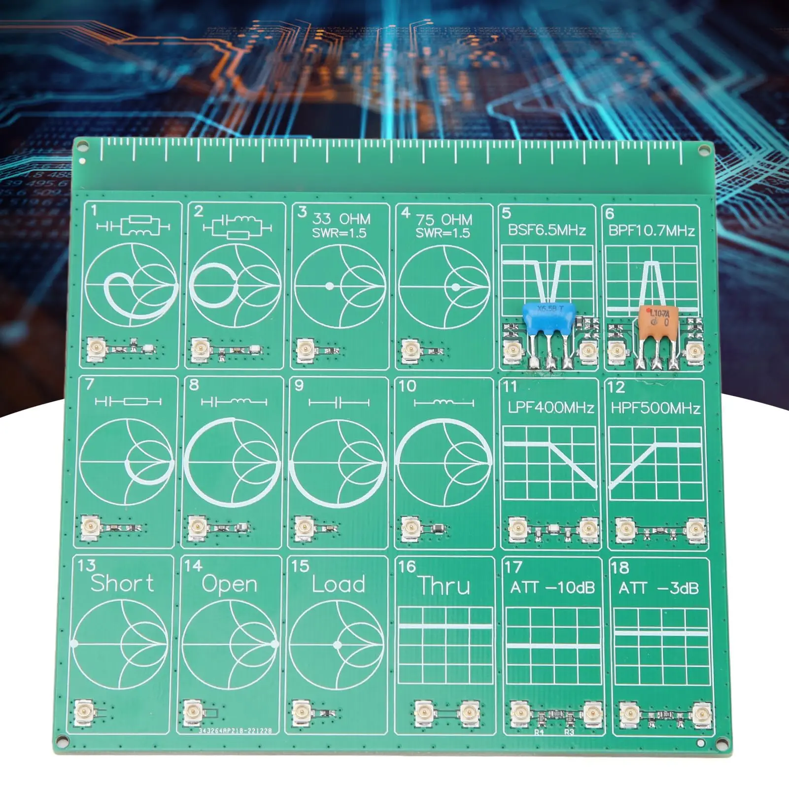 Produktbild von NanoVNA HF-Testboard RF Demo Kit – 18 Module, UFL-Kabel, Für Vektornetzwerkanalysator