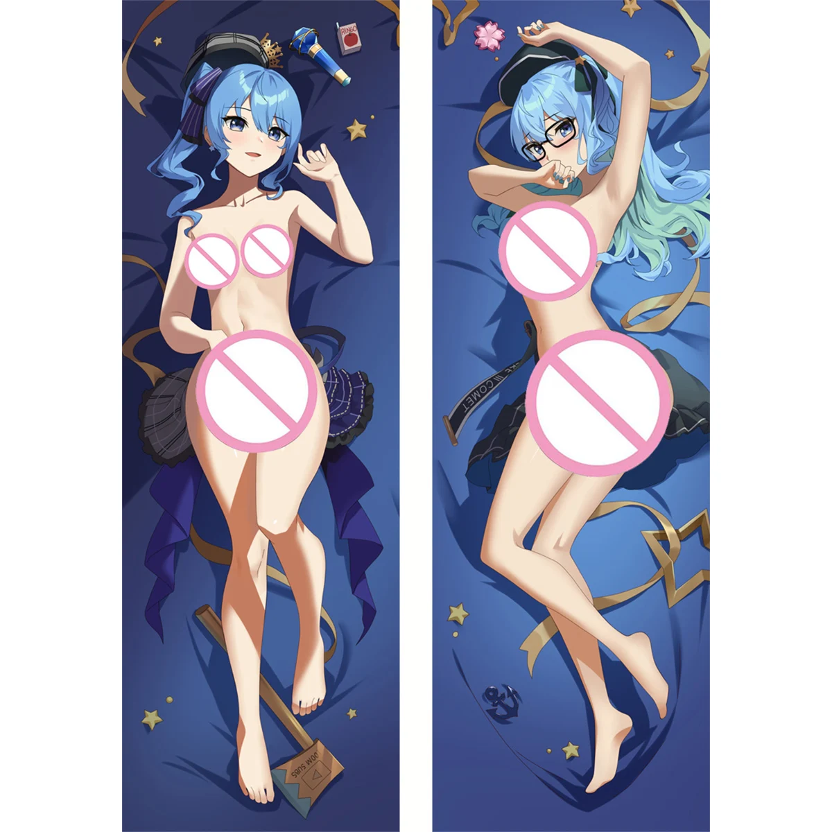 Anime Suisei Hoshimachi Dakimakura Vocaloid Cosplay Pillow Cover Vtuber Characters Long Life Size Body Pillowcase