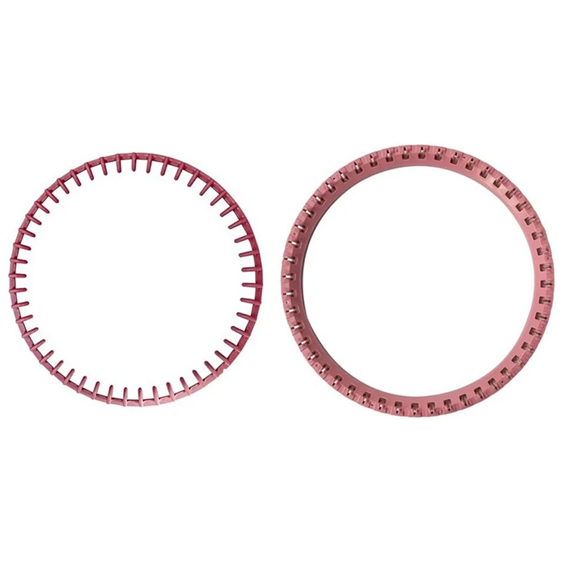 2 PCS Top Ring Replacement Parts As Shown Plastic For 48 Needle Knitting Machine Accessories Pink Needle Sleeve Circle