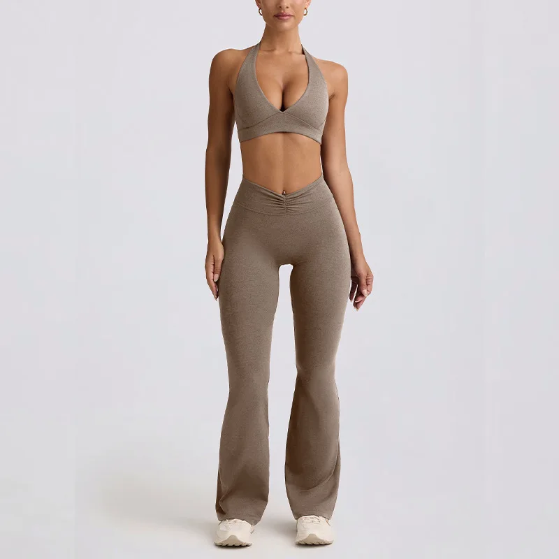

Women Tracksuit Fitness Suit 2PCS Seamless Yoga Sets Sportswear Workout Sports Bra High Waist Leggings Gym Clothing Sports Suits