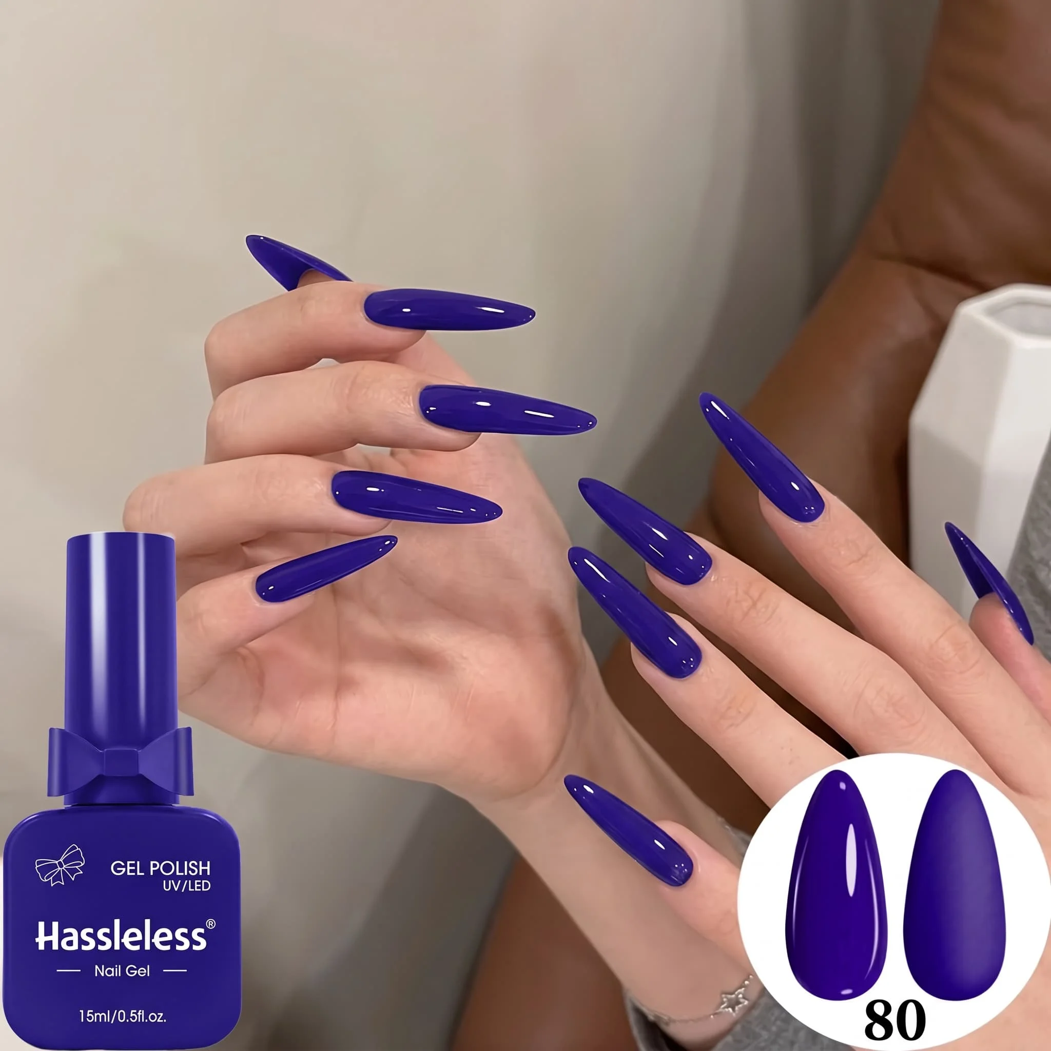 Hassleless 4-Piece Armor Gel Polish Set 15ml Universal Basic Color Series Black Nude Skin Wine Red Deep Purple Solid Color Gel Polish Home Salon DIY Commuting Manicure