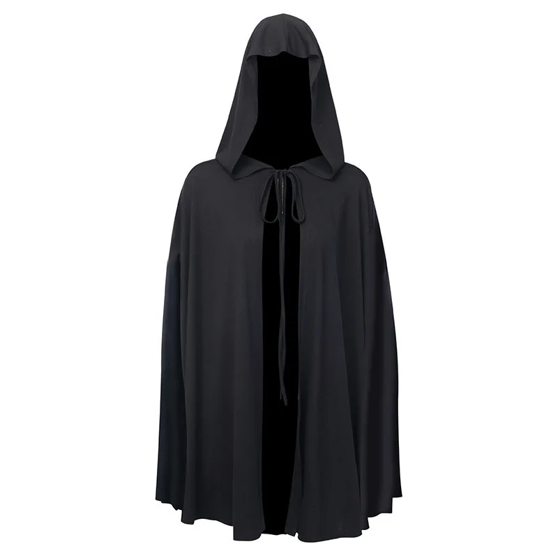 

Rita k Gothic Hooded Svel Coat 9249 for loween Masquerade Street Sle Medium Length Pure Color with Belt