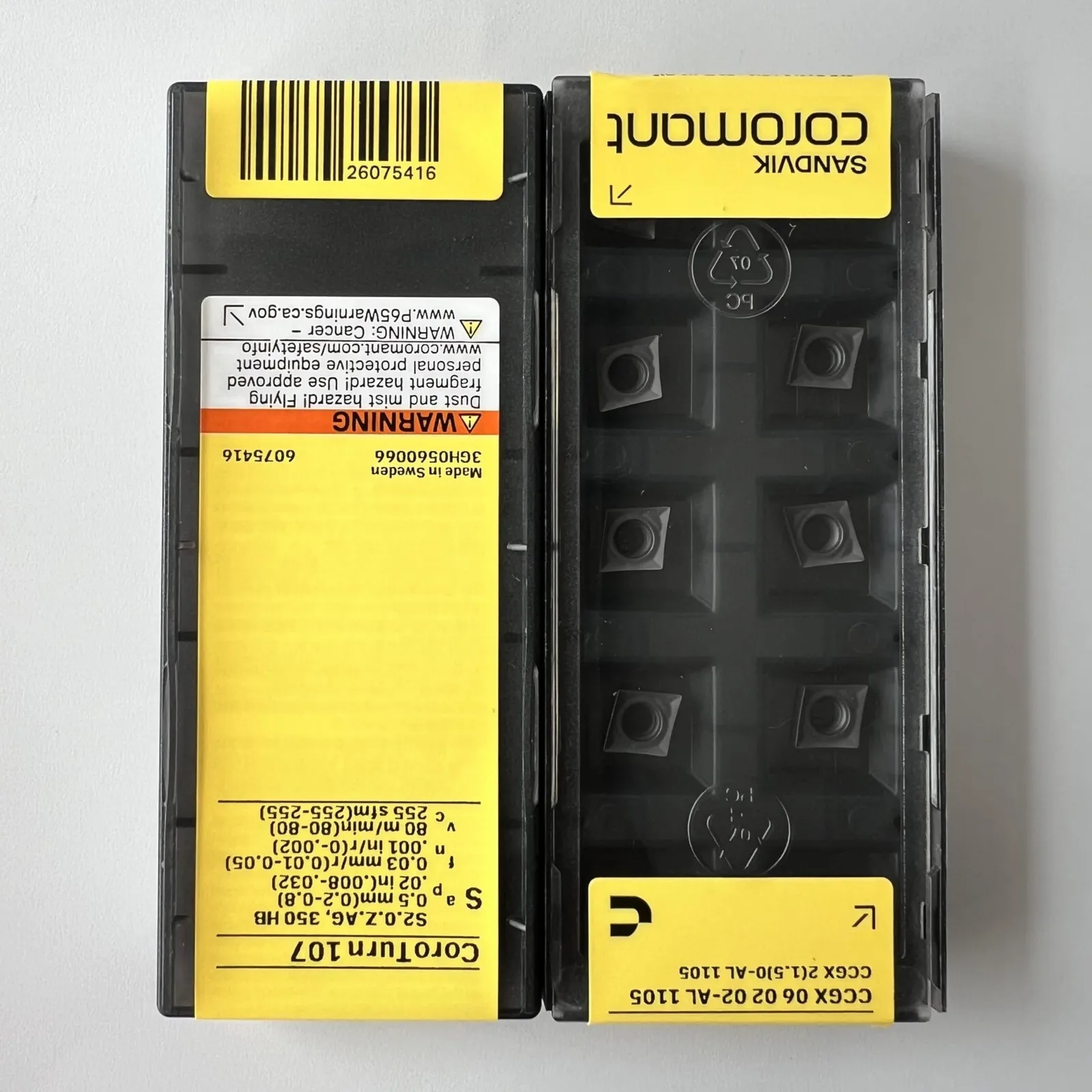 

SANDVIK / CCGX060202-AL 1105 / Original Swedish hard alloy blade 10 Pcs