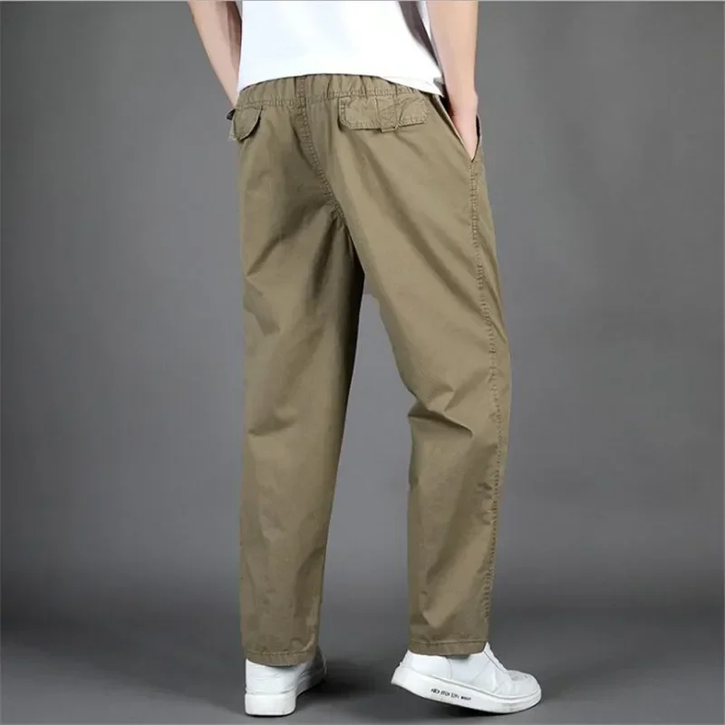 L-6XL Cargo Pants Men 2020 Summer Pockets Out Door Full Length Pants Male Straight Trousers Men Homme Loose Cotton Casual Pants