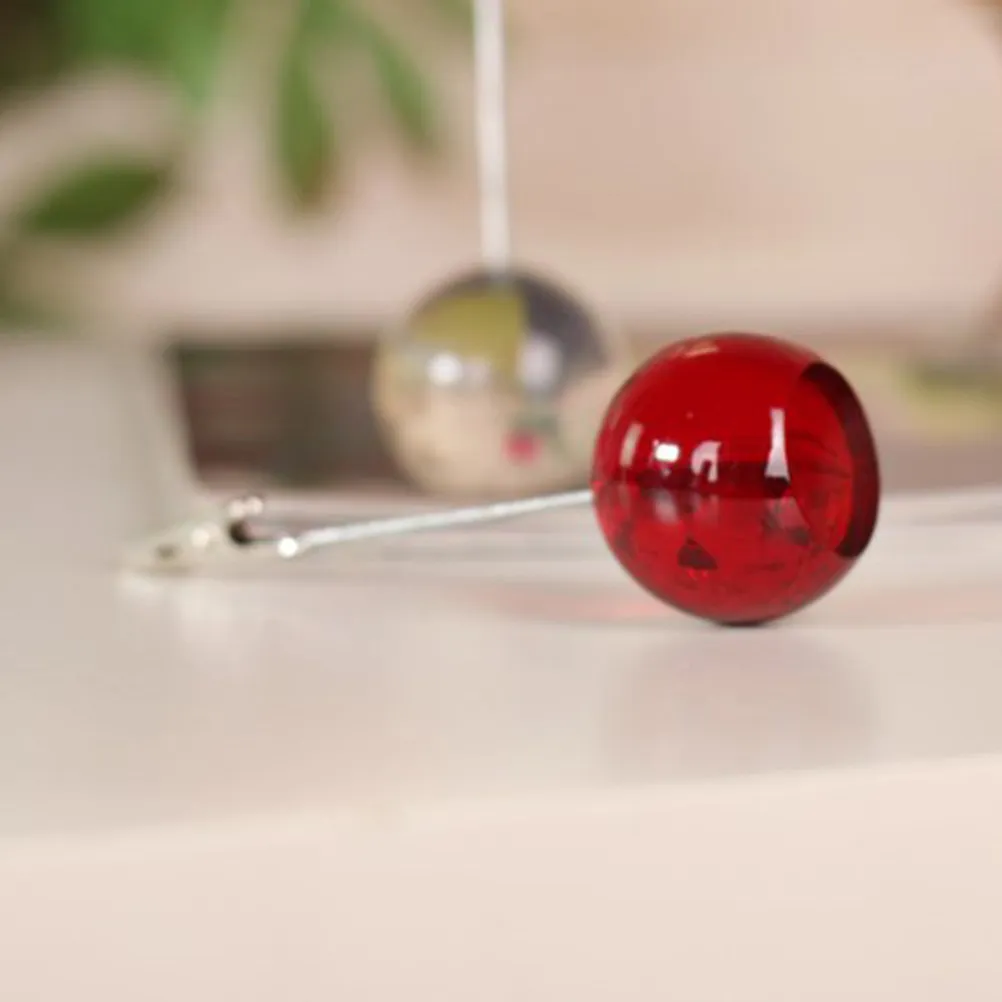 7Pcs Resin Stainless Steel Ball Base Memo Holder 11.7cm Tall Spherical Note Clip for Office Desk Home Photo Message Organizer