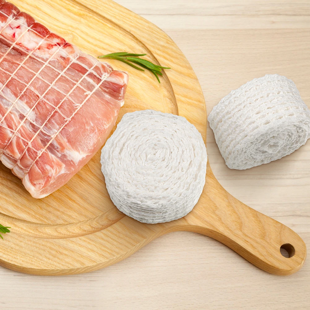 

3 Rolls Beef Netting Web Poultry Dry Meat Chicken Sausage Casings Cooking String Meat Curing Storage Hanging Decorative Kitchen