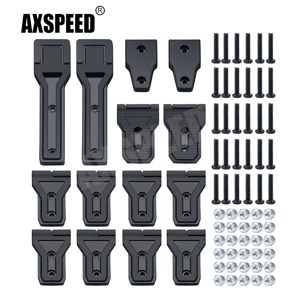 AXSPEED Full Car Door Window cerniera decorazione per Axial SCX6 AXI05000 JEEP Wrangler 1/6 RC Crawler Car Truck Model Upgrade Parts