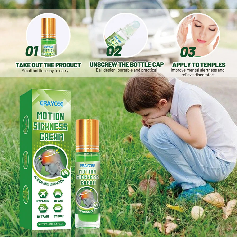 

Anti Motion Sickness Relief Oil Convenient Mess-Free Roll-On Applicator For Airplane