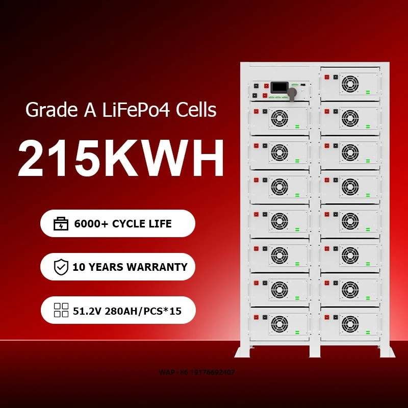 

All in One 50Kwh 100Kwh 215Kwh 1Mwh Energy Storage System High Voltage 15kwh 51.2V 280Ah Lifepo4 Lithium Battery for Industrial