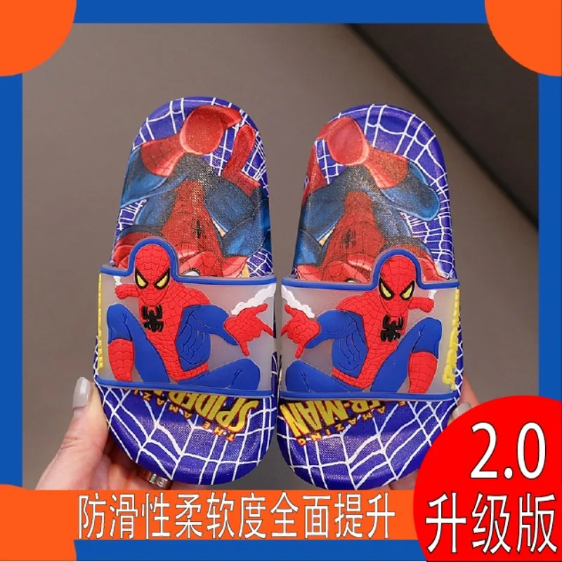 กัปตันอเมริกา สไปเดอร์แมน อันนา น่ารัก หวาน คาวาอิ อเนกประสงค์ กันลื่น นุ่ม อุปกรณ์ต่อพ่วงอะนิเมะเด็กการ์ตูนรองเท้าแตะรองเท้าแตะของขวัญ