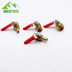 Brass Barbed ball valve 4-12 Hose Barb 1/8'' 1/2'' 1/4'' Male Thread Connector Joint Copper Pipe Fitting Coupler Adapter
