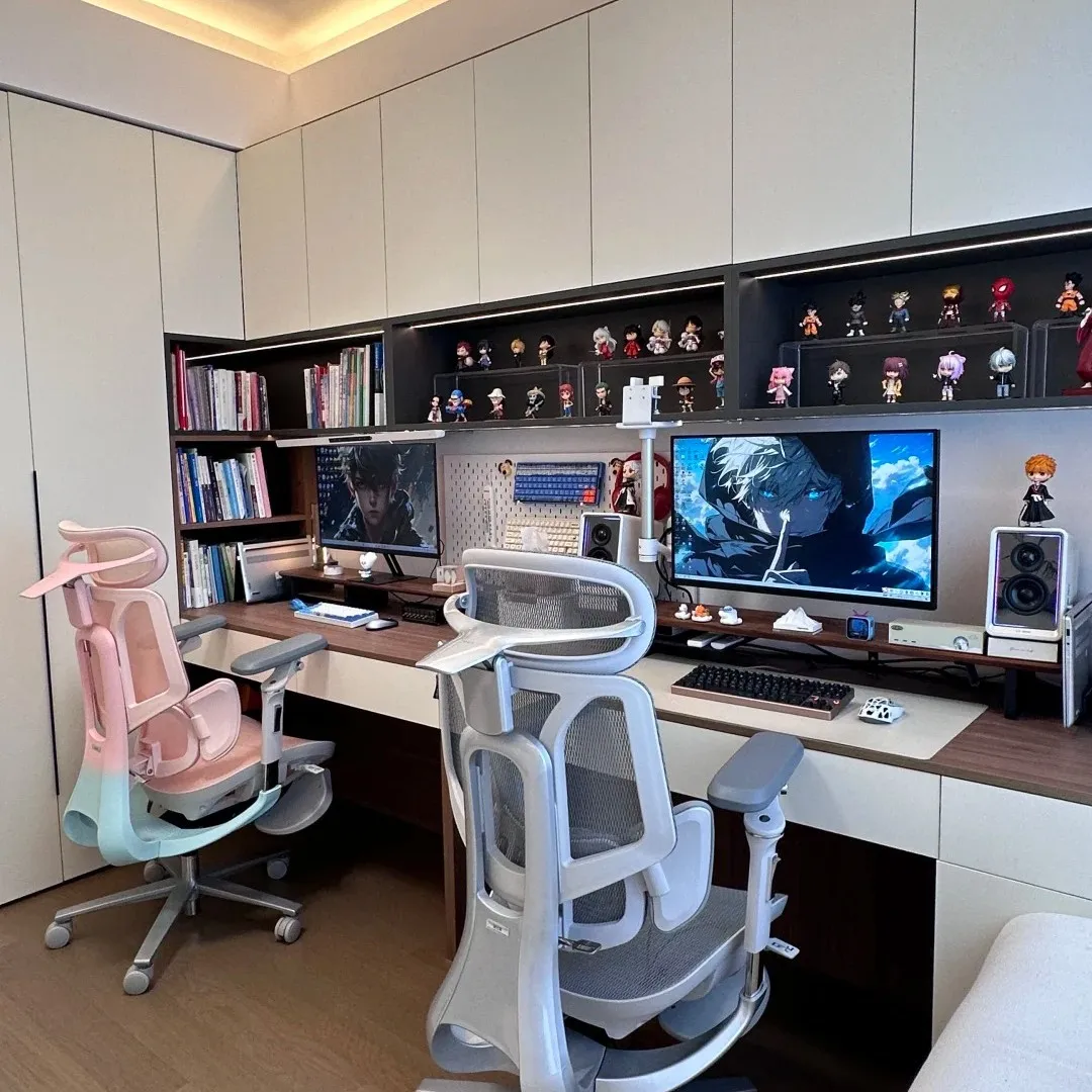 

&YUBAI Eco-Friendly Durable MDF Computer Desk Storage Drawers Multi-Functional Design PVC Surface Factory Direct Sales for Home