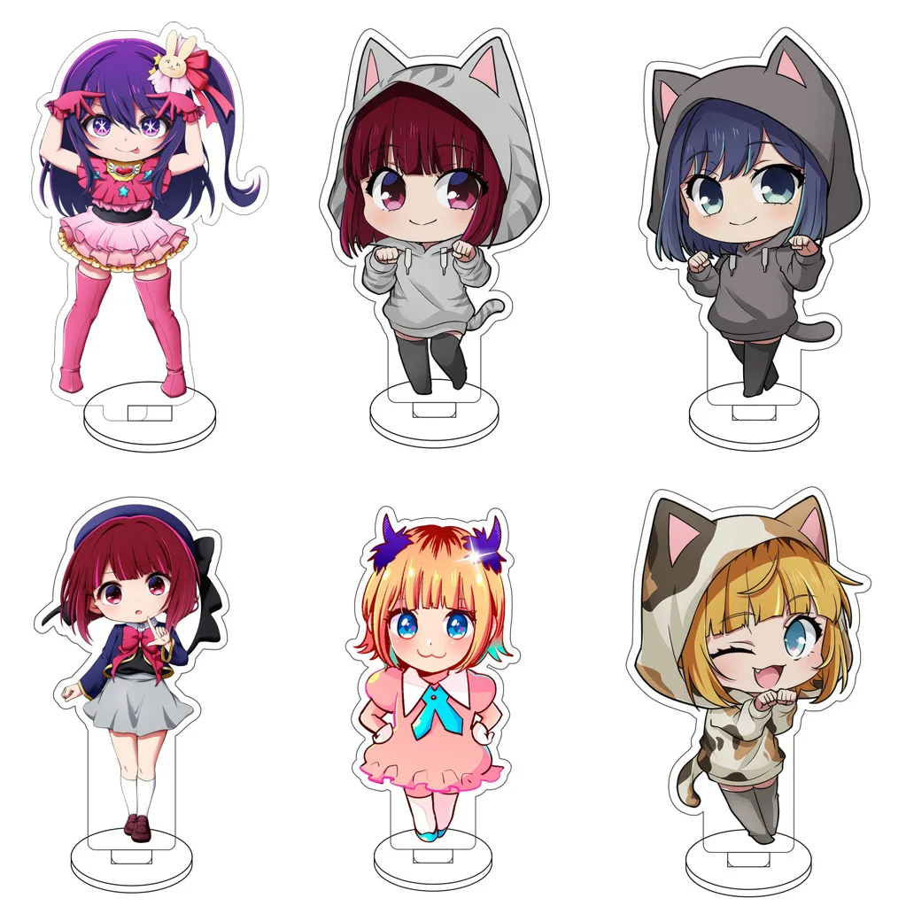 Figura acrílica de 10 cm de anime Oshi no Ko, Hoshino Ai, Arima Kana, Mem Cyo, Kurokawa Akane, Saitō Miyako, con base, regalos y adornos bonitos