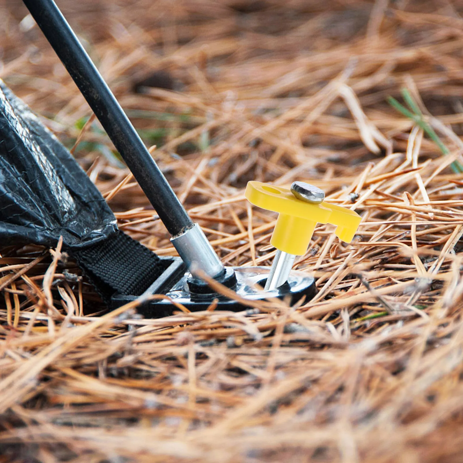 

10 Pcs Windproof Floor Nails Camping Tent Stakes Ground Lengthen for Pegs Yellow