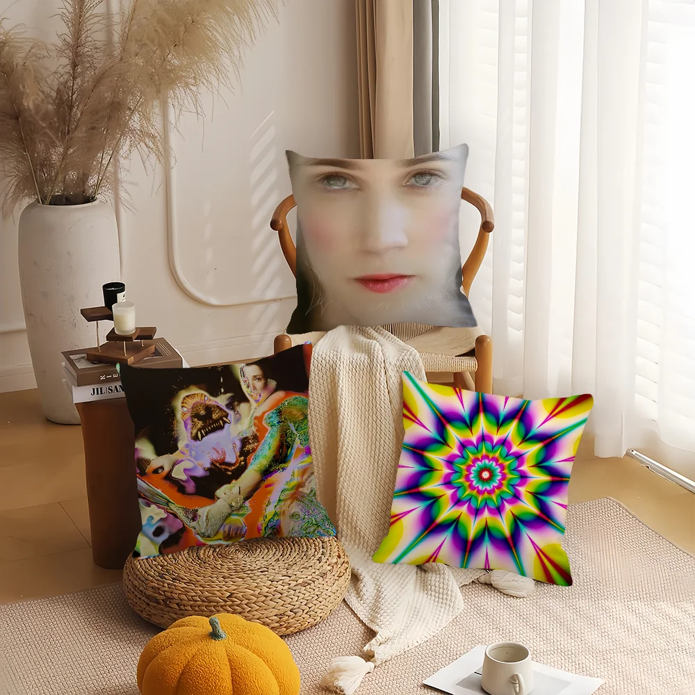 المغني إيما لويز غطاء وسادة البكم ديكور المنزل غطاء الوسادة مناسبة لسيارة غرفة نوم أريكة المكتب #2
