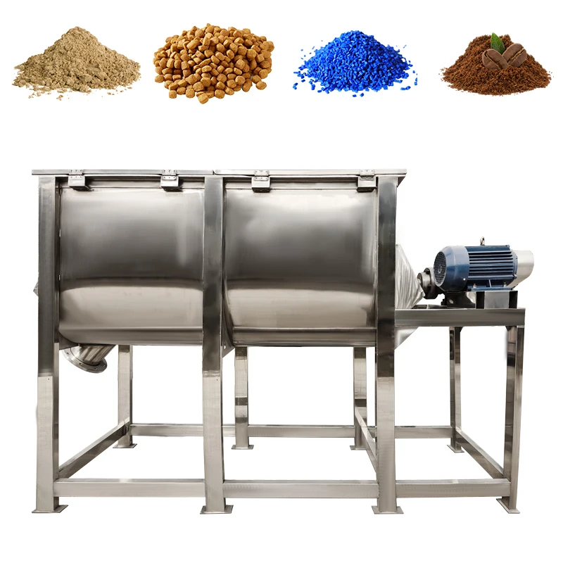 500 كجم 1000 كجم أفقية مزدوجة الشريط خلاط مسحوق الأرز الصناعي آلة خلط السوائل #2