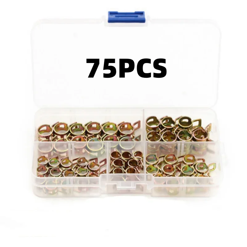 75/100/155 قطعة مقاطع زنبركية للخرطوم 6-22 مللي متر-مشابك أنابيب الوقود/الزيت/المياه لشاحنة السيارات بأحجام متنوعة